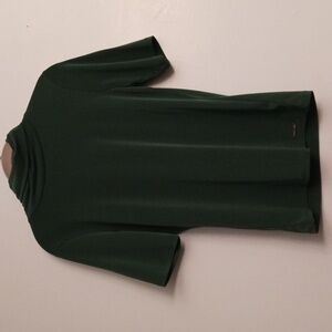 Michael Kors Green Short Sleeve Turtleneck Top size Small St. Patrick's